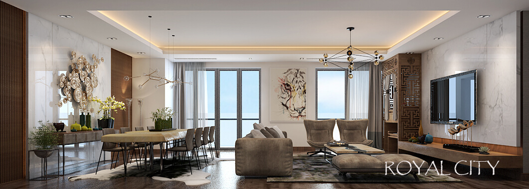  Thiết kế nội thất căn hộ chung cư royal city hiện đại - Chị Minh