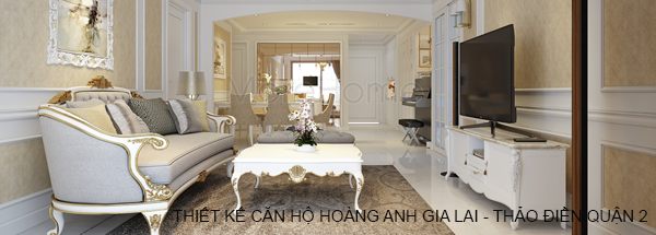  Thiết kế chung cư nội thất tân cổ điển căn hộ Hoàng Anh Gia Lai