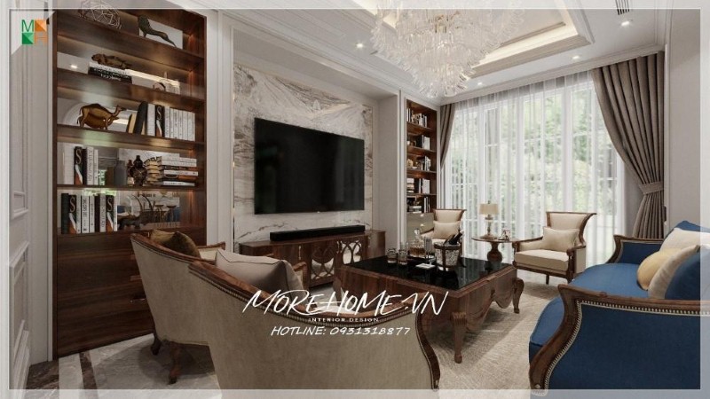 Thiết kế nội thất biệt thự Geleximco