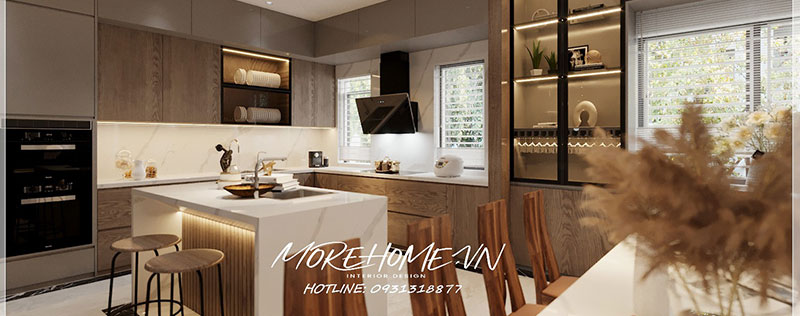  Thiết kế nội thất tại Cao Bằng ấn tượng với biệt thự gỗ óc chó sang trọng