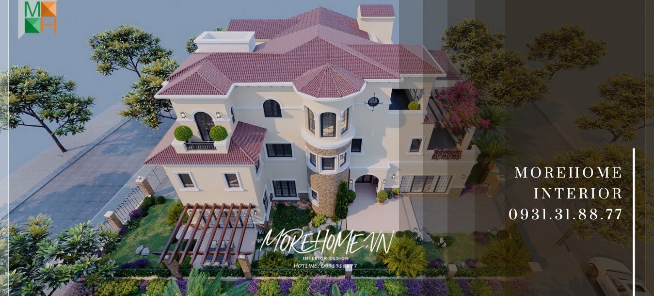 Thiết kế biệt thự Địa Trung Hải tại Nam An Khánh đẹp, sang trọng