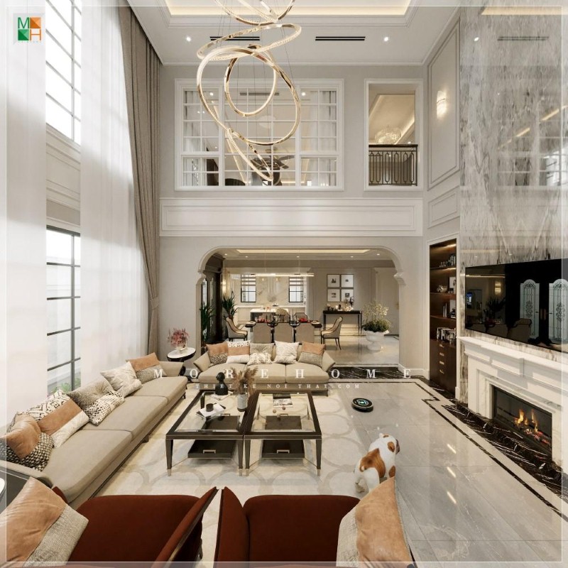 Thiết kế nội thất biệt thự tại Vĩnh Phúc