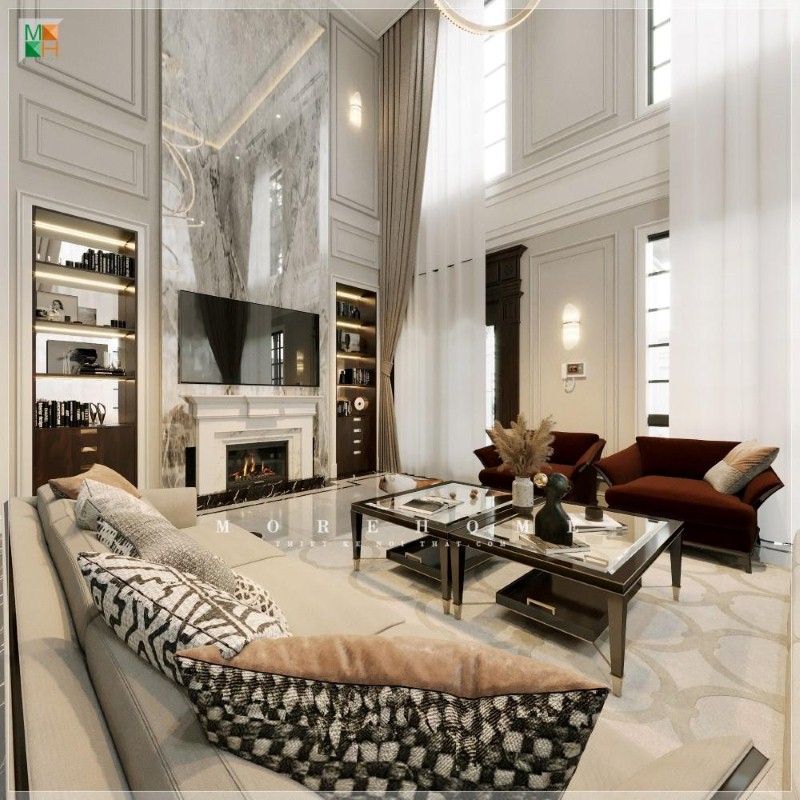 Thiết kế nội thất biệt thự tại Vĩnh Phúc