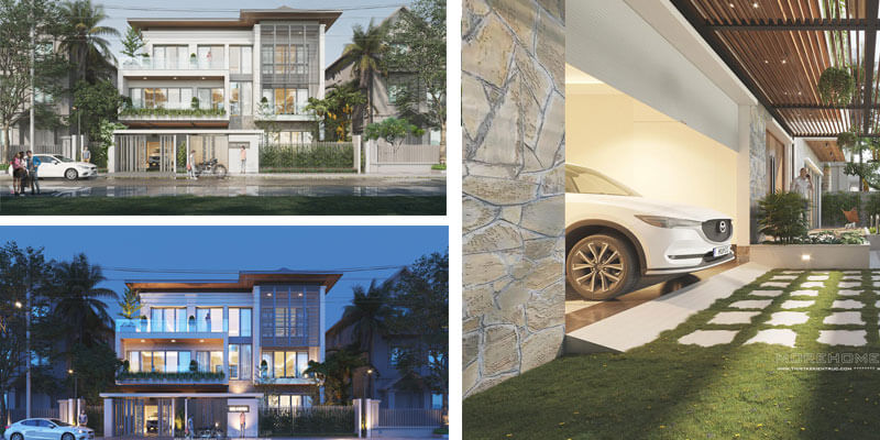 Thiết kế kiến trúc biệt thự hiện đại tại hải phòng