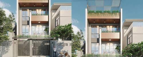  Thiết kế kiến trúc nhà phố liền kề hiện đại tại Kim Giang Hà Nội