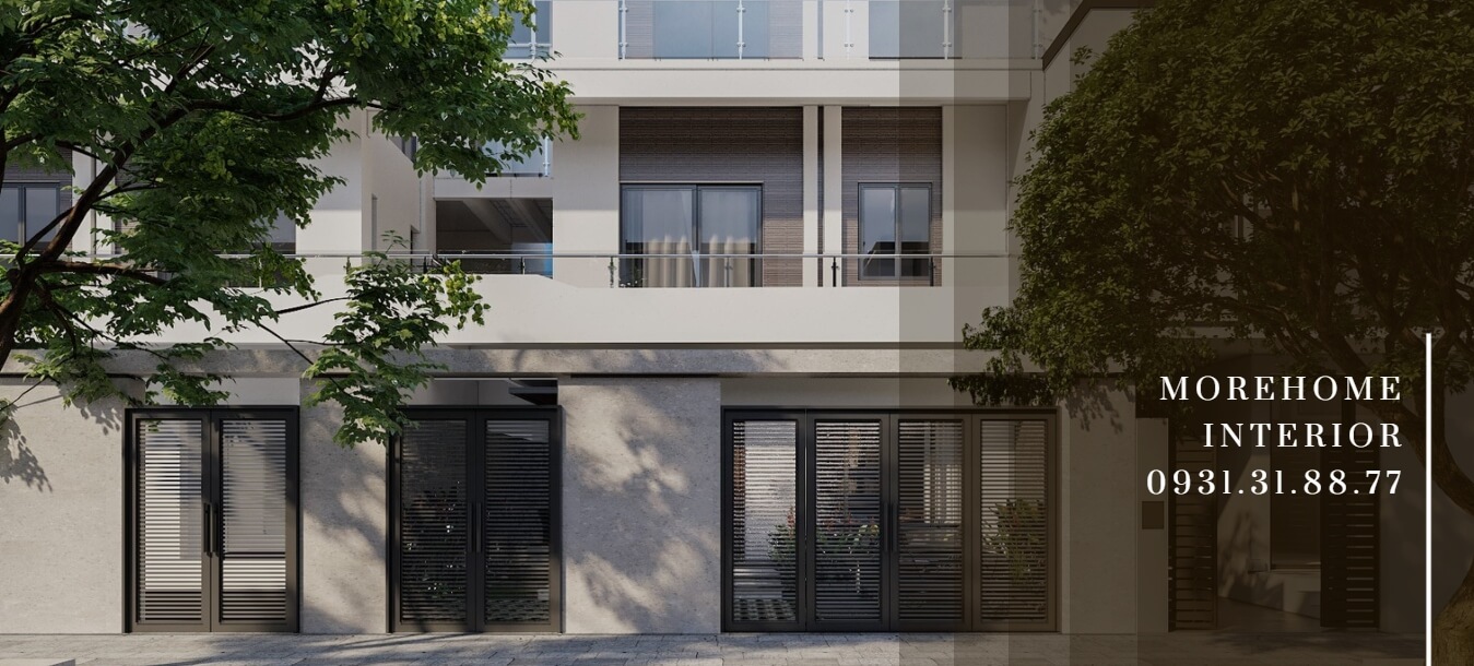 Thiết kế kiến trúc nhà phố tại Vinh, Nghệ An ấn tượng với nội thất gỗ óc chó hiện đại