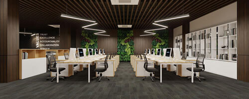  Thiết kế nội thất văn phòng làm việc hiện đại cao cấp, chuyên nghiệp tại hà nội