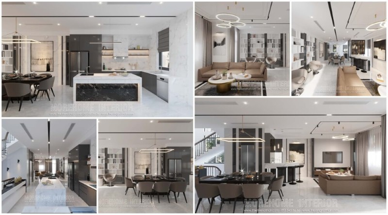 Thiết kế nội thất biệt thự kết hợp quán cafe tại hải phòng