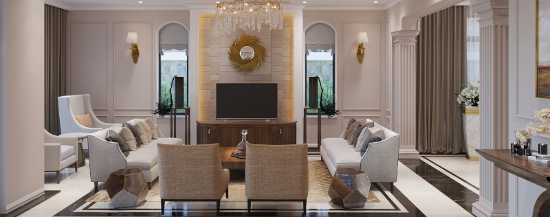  Thiết kế nội thất biệt thự hải phòng cao cấp 3 tầng 1 tum tại Vinhomes Monaco 