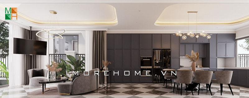  Thiết kế nội thất biệt thự Vinhomes cao cấp, sang trọng với phong cách tân cổ điển nhẹ nhàng