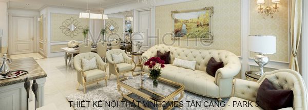  Thiết kế chung cư nội thất Tân Cổ Điển căn hộ 2 phòng ngủ Vinhomes