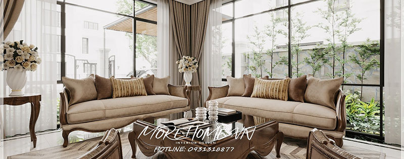  Thiết kế nội thất biệt thự tân cổ điển ấn tượng gỗ óc chó sang trọng tại Ocean Park Gia Lâm 