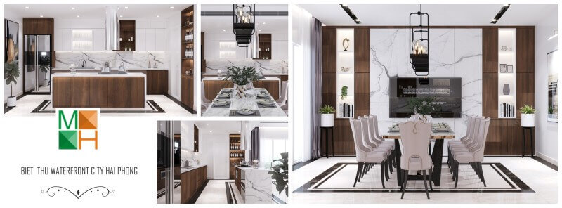 Thiết kế nội thất biệt thự waterfront city hải phòng