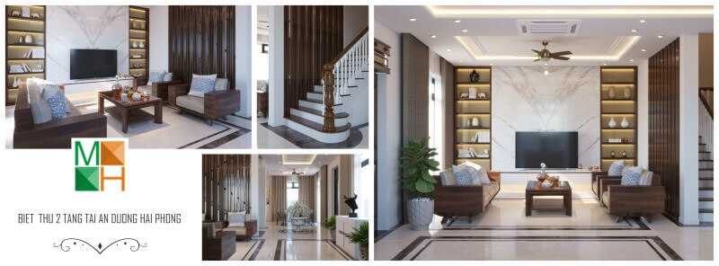 Thiết kế nội thất biệt thự hiện đại 2 tầng tại An Dương Hải Phòng