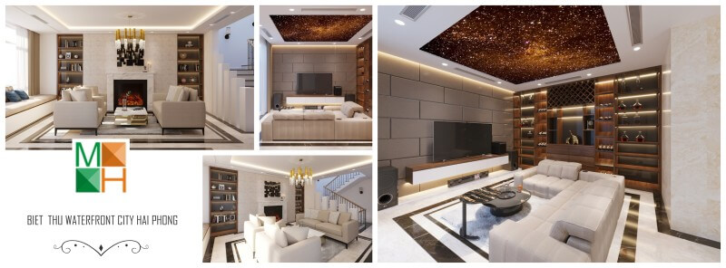 Thiết kế nội thất biệt thự waterfront city hải phòng