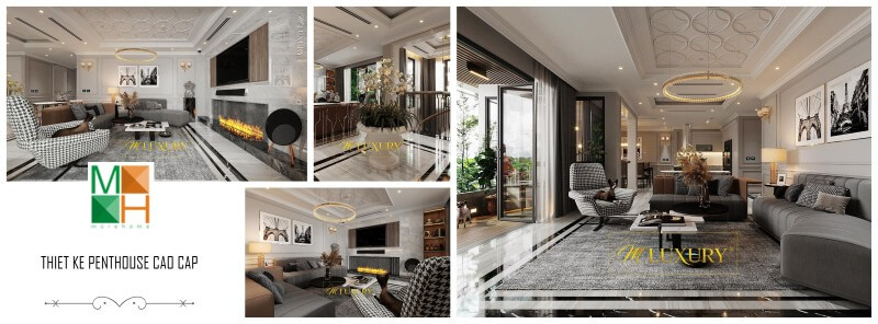 Thiết kế nội thất căn hộ Penthouse cao cấp