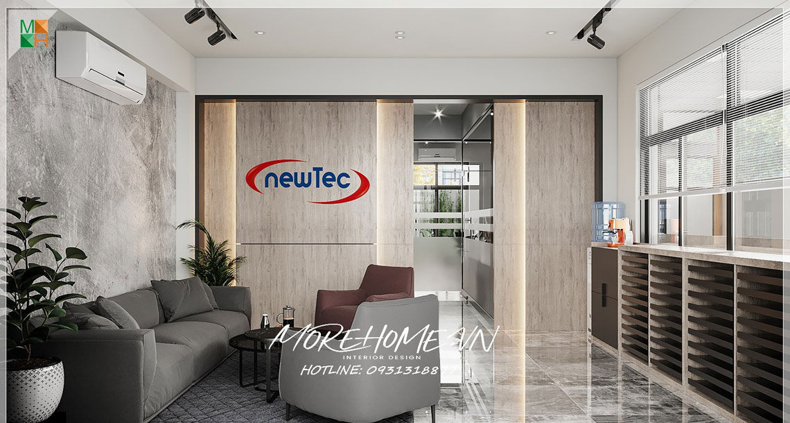 Thiết kế nội thất văn phòng hiện đại công ty NEWTEC