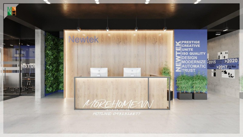 Thiết kế nội thất văn phòng công ty newtek