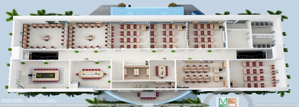  THIẾT KẾ VĂN PHÒNG TRUNG TÂM SÁT HẠCH LÁI XE HONDA TẠI HÀ NỘI