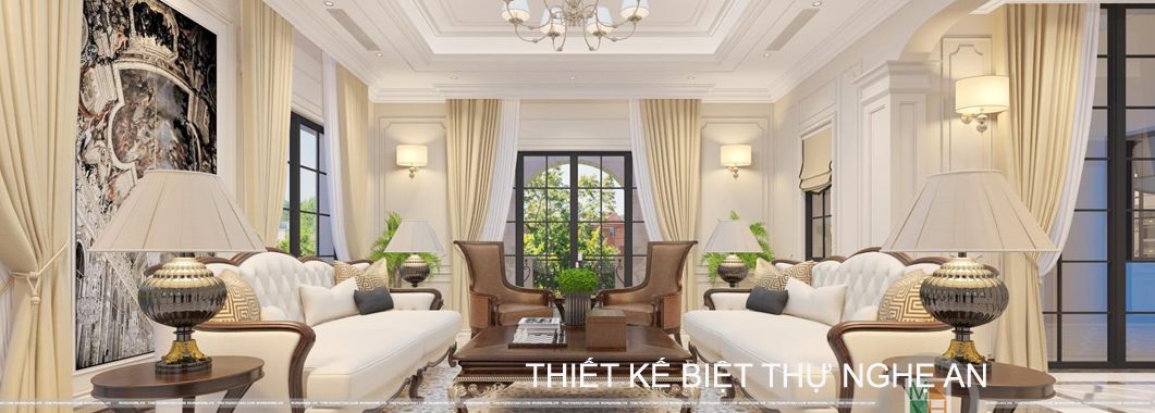  Thiết kế nội thất biệt thự tân cổ điển Nghệ An