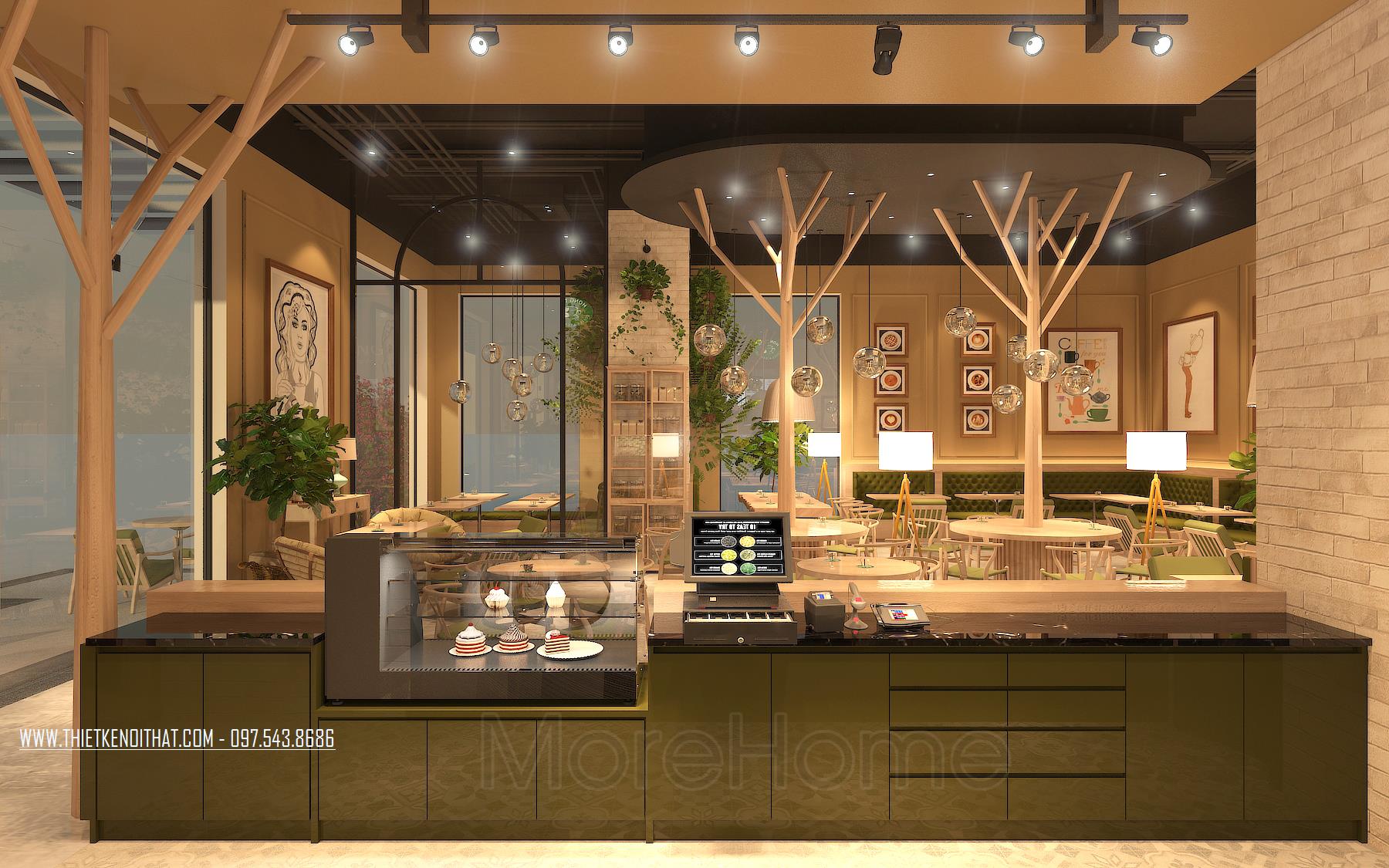 nội thất quán cafe