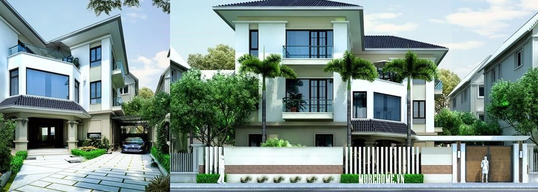  Thiết kế biệt thự 3 tầng 2 mặt tiền đẹp sang tại Móng  Cái Quảng Ninh -  Anh Long