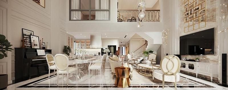  Mẫu thiết kế nội thất căn hộ tân cổ điển tại Duplex Thanh Xuân cao cấp