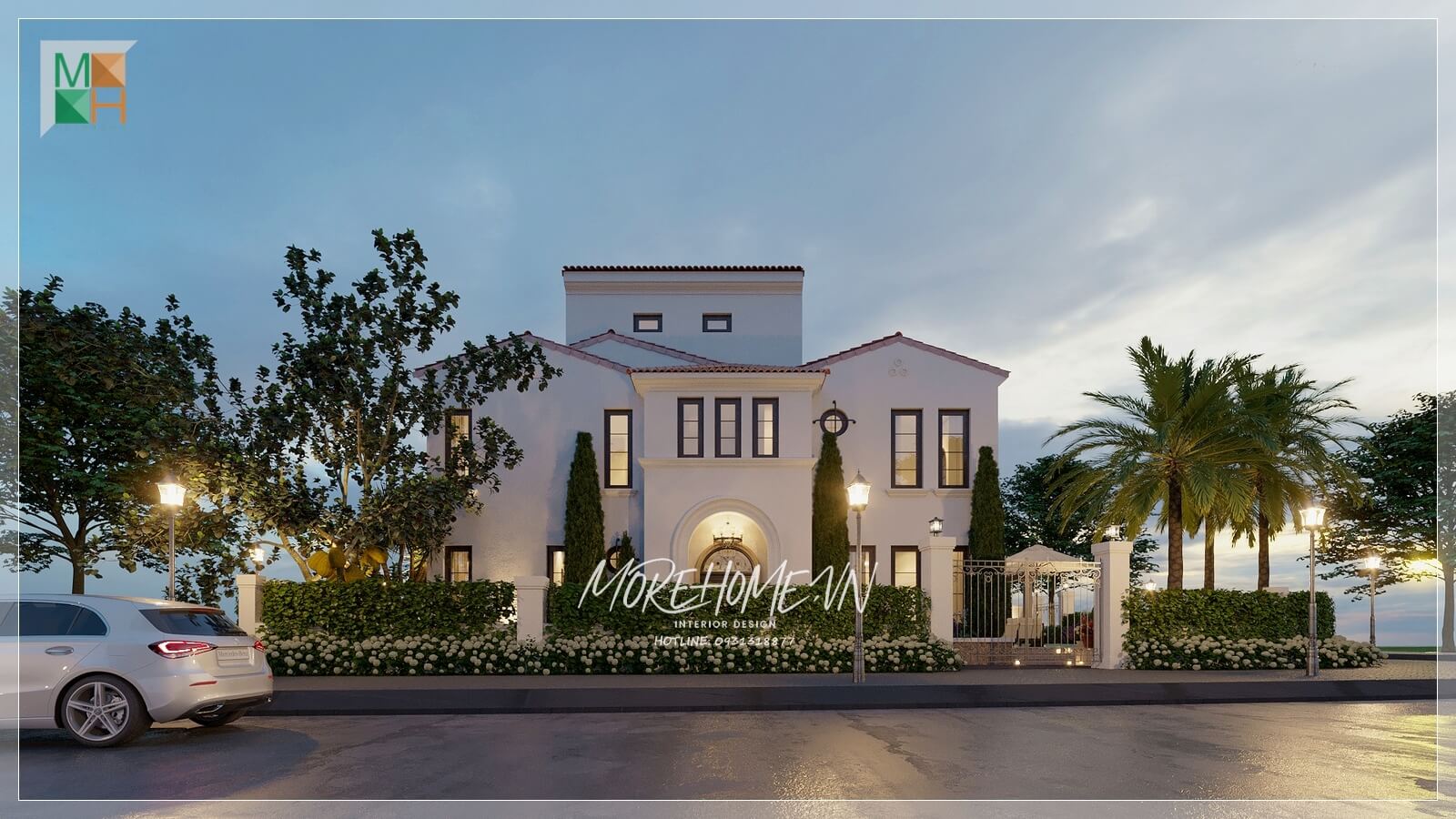 Thiết kế kiến trúc biệt thự Địa Trung Hải cao cấp tại Vista Lago Nam An Khánh