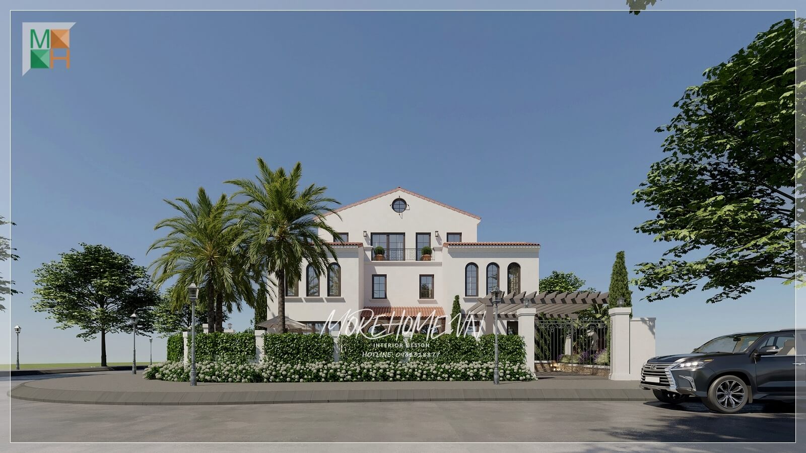  Thiết kế kiến trúc biệt thự Địa Trung Hải cao cấp tại Vista Lago Nam An Khánh