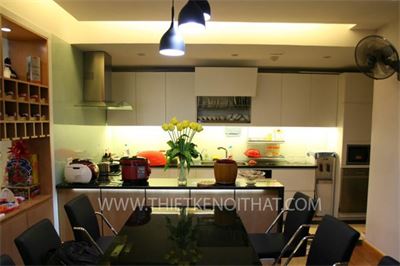 Tủ bếp hiện đại Acrylic hiện đại MH - 0013