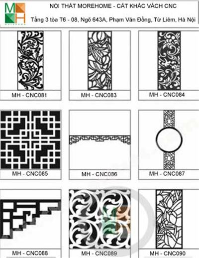 Mẫu vách cnc 010