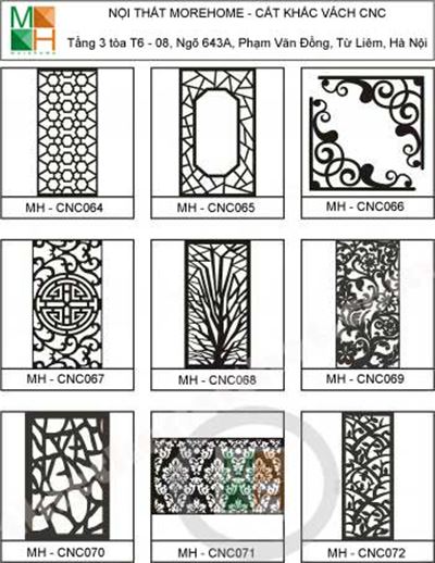 Mẫu vách cnc 008