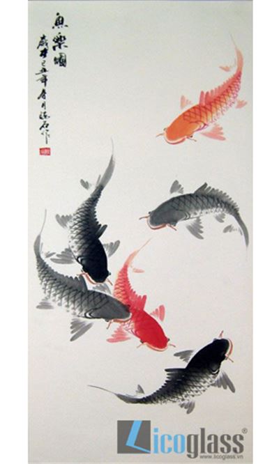 Tranh kính cá chép