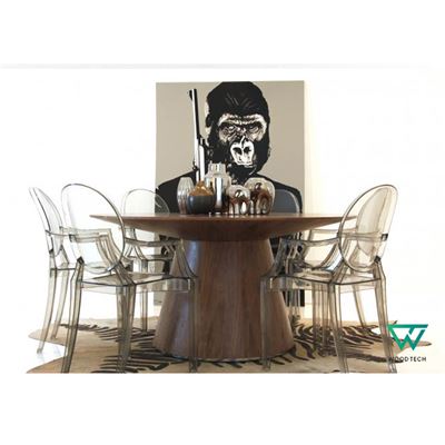 Bàn ăn tròn gỗ óc chó MH - 008