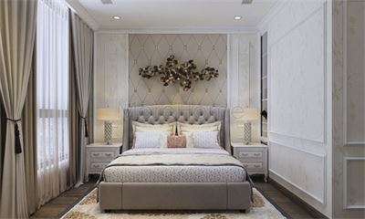Giường ngủ tân cổ điển đẹp cho chung cư Bason Sài Gòn