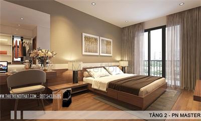 Giường ngủ đẹp cho biệt thự Vinhome Thăng Long 