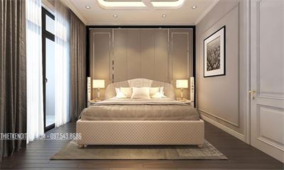 Các mẫu giường ngủ tân cổ điển đẹp tại biệt thự Vinhomes The Harmony