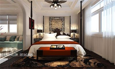 Giường ngủ gỗ đẹp cho biệt thự Star Lake Tây Hồ