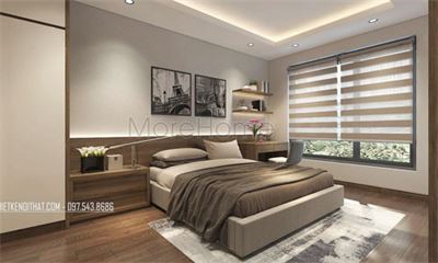 Mẫu giường ngủ bọc vải hiện đại đẹp cho căn hộ chung cư An Bình