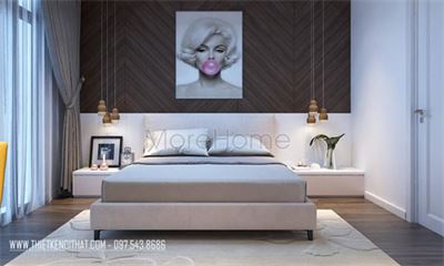 Giường ngủ bọc nỉ cao cấp cho nhà liền kề