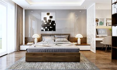 Giường ngủ hiện đại đẹp cho  nhà phố Palm