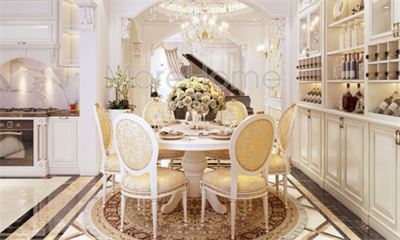 Mẫu bàn ăn tân cổ điển đẹp cho biệt thự - MH03