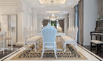 Mẫu bàn ghế ăn tân cổ điển đẹp sang trọng - MH08