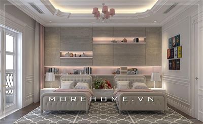 BST mẫu nội thất phòng ngủ bé gái đẹp và ấn tượng