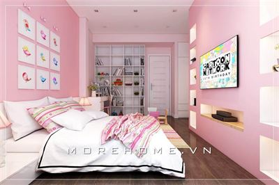 Trang trí nội thất phòng ngủ bé gái đẹp