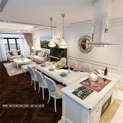 Mẫu tủ bếp màu trắng đẹp chất lượng trên thị trường khu vực phía Bắc 