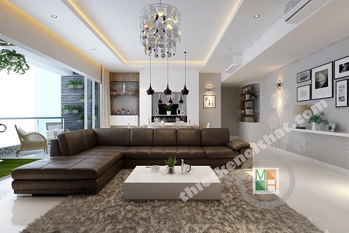 Sofa phòng khách chung cư cao cấp