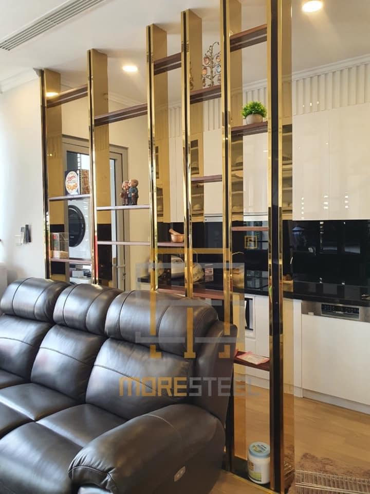 Thi công inox mạ vàng