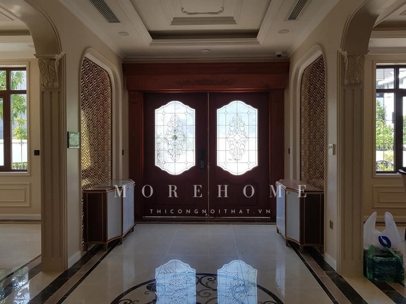 Thi công cửa gỗ tự nhiên