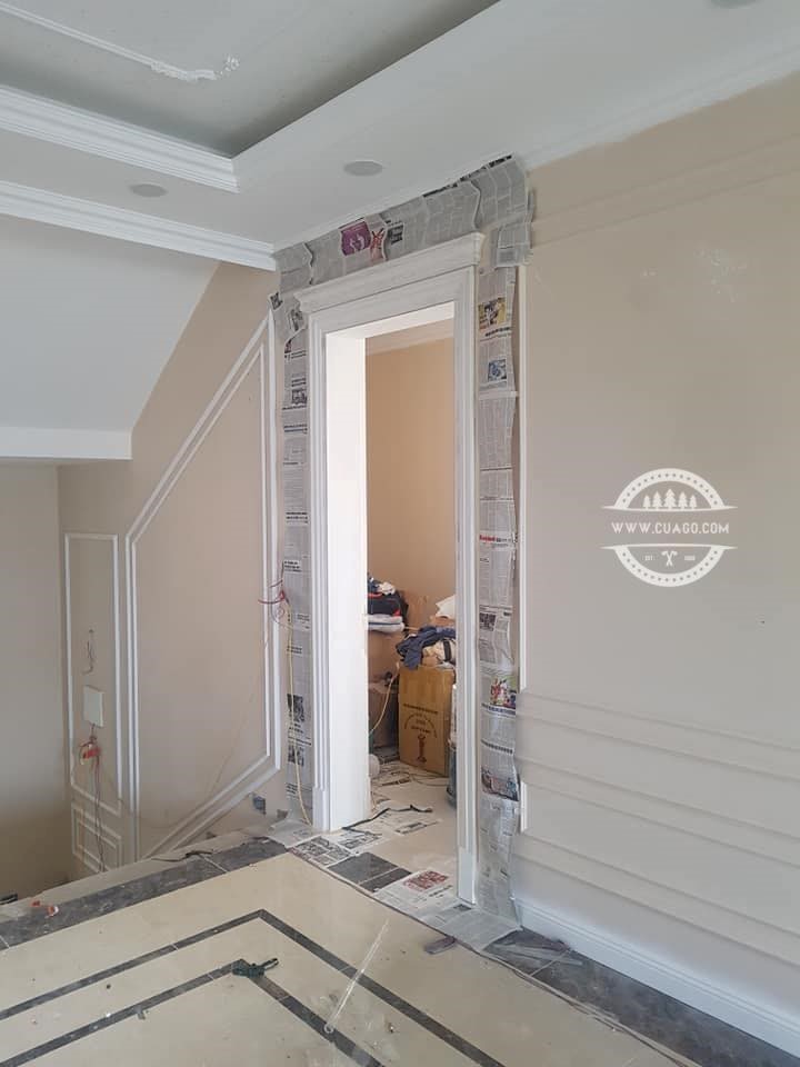 Thi công cửa gỗ tự nhiên